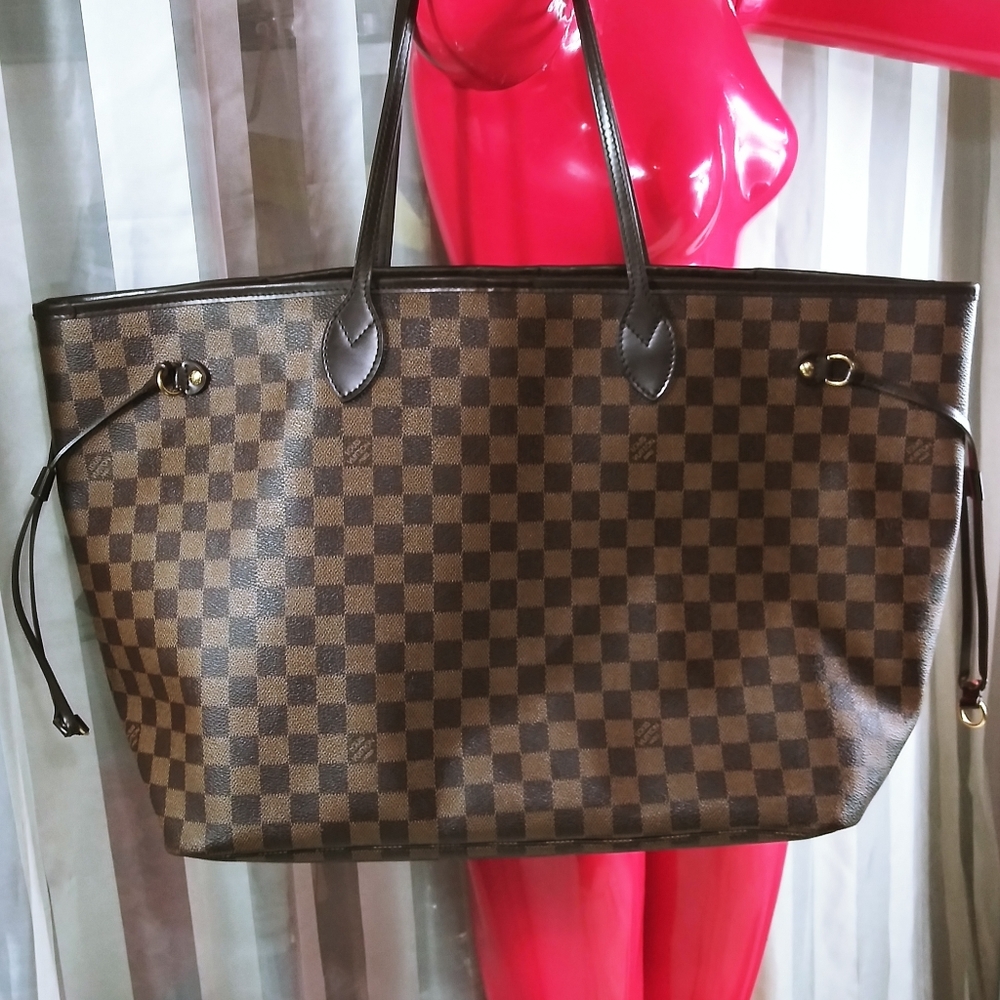 ❤👜❤BEAUTIFUL NEVERFULL DAMIER EBENE GM AUTH❤👜❤